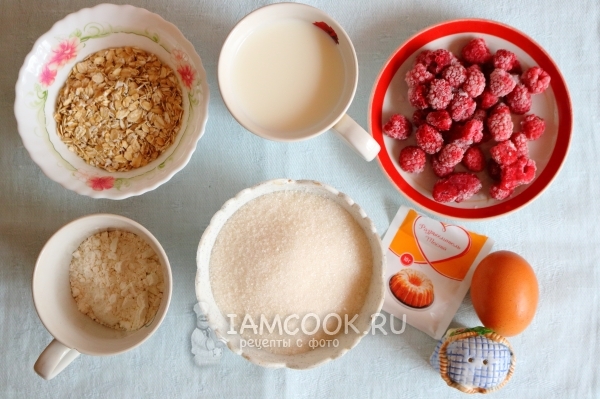 Ingredients for oatmeal fritters
