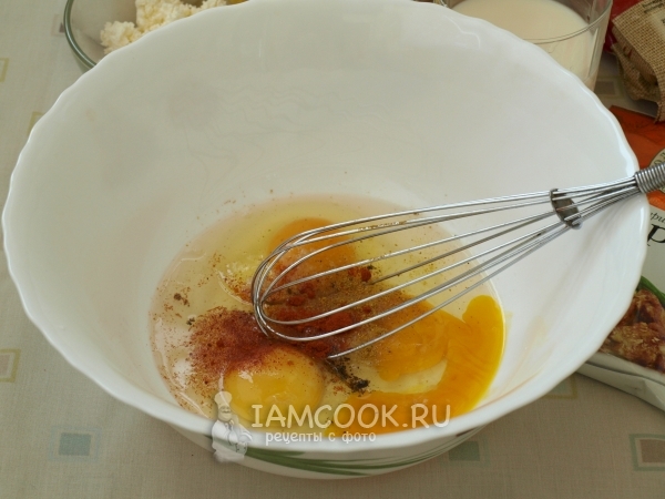 Hæld i krydderier æg