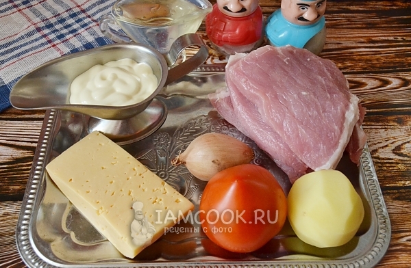 Zutaten für Koteletts mit Kartoffeln im Ofen