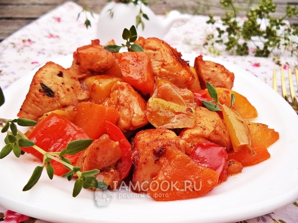 Συνταγή για λαχανικά στιφάδο με στήθος κοτόπουλου