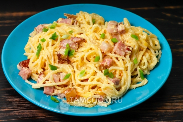 Billede af carbonara pasta i multivark