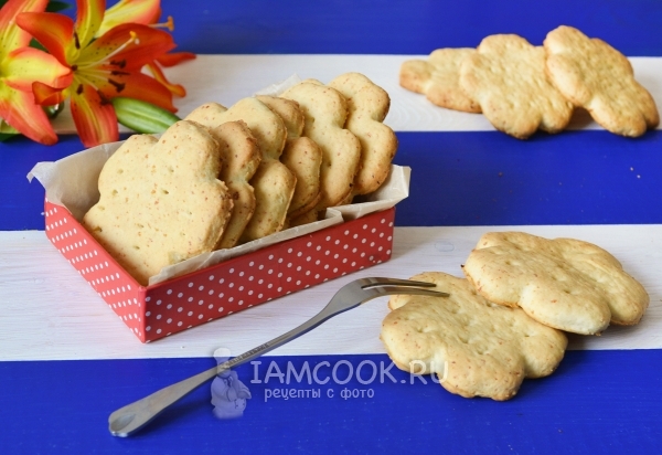 Foto af shortbread cookie med cottage cheese i en fart