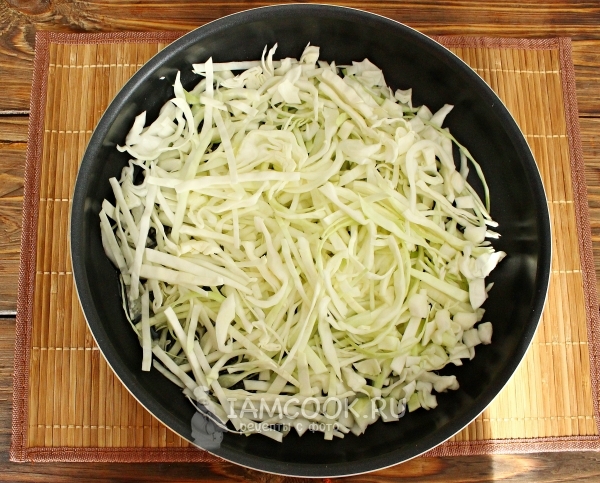 Cabbage on a frying pan