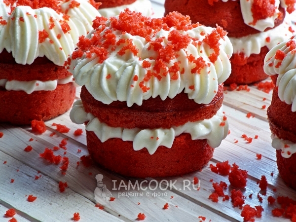 केक «लाल मखमल» का फोटो