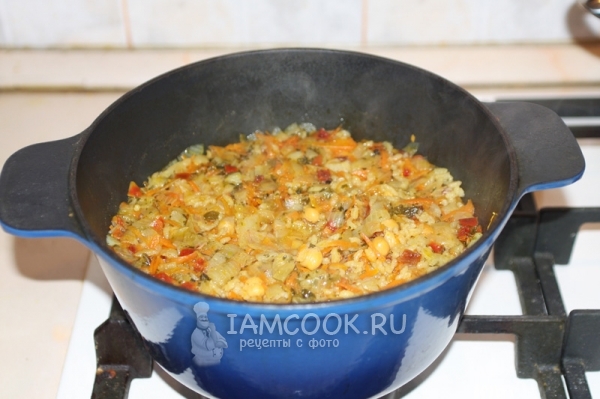 Pilaf με ρεβίθια χορτοφάγος, συνταγή