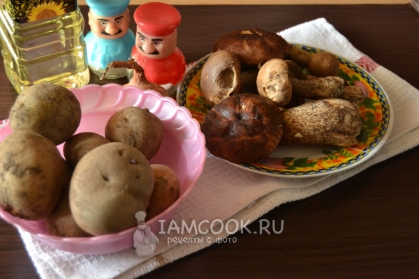 Ingredienser til stegte kartoffelpandekager med kartofler