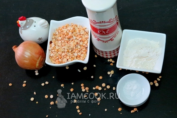 Ingredients for lean pea porridge