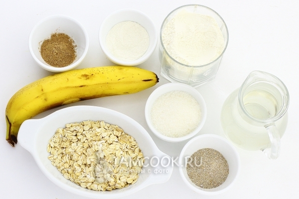 Ingredientes para buñuelos de plátano magro