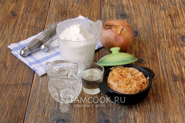 Ingredients for Lenten Vareniki with Cabbage