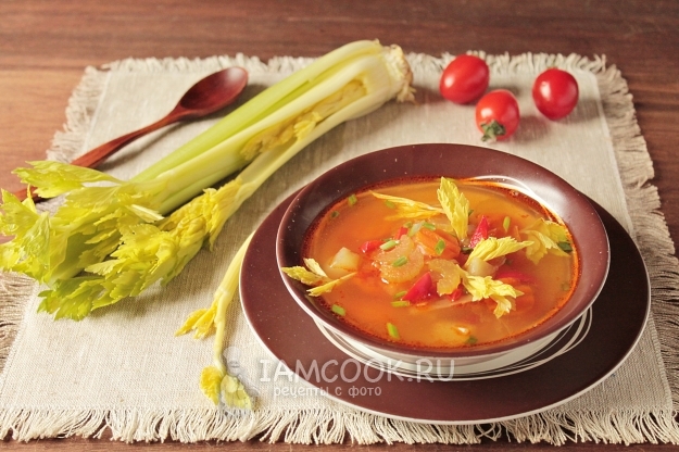 Recept na štíhlou zeleninovou polévku s kmínkem celer