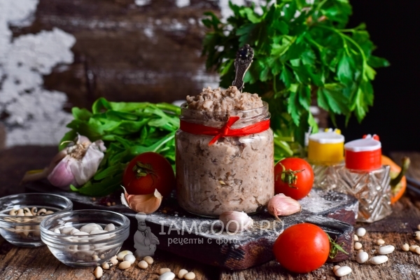 Photo of Lenten pate from beans with mushrooms