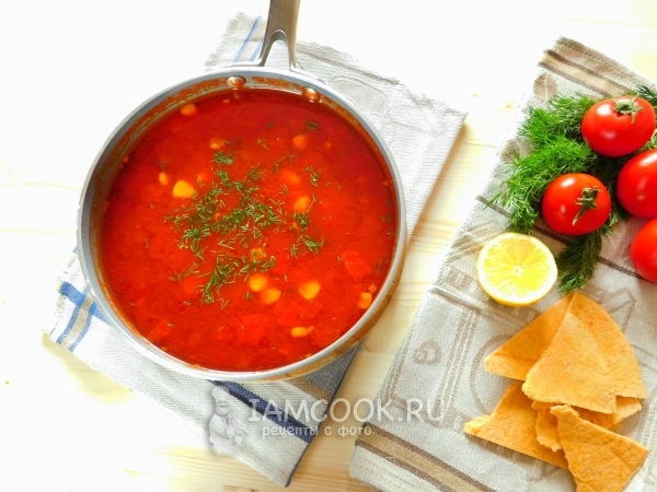 墨西哥风格的四旬斋西红柿汤