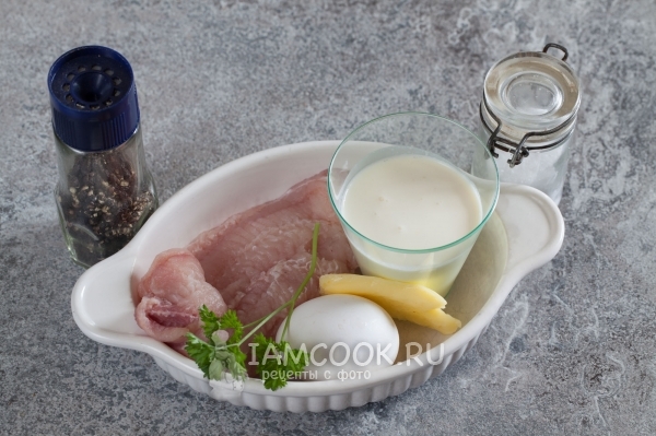 Συστατικά για σουφλέ ψαριών σε φούρνο μικροκυμάτων