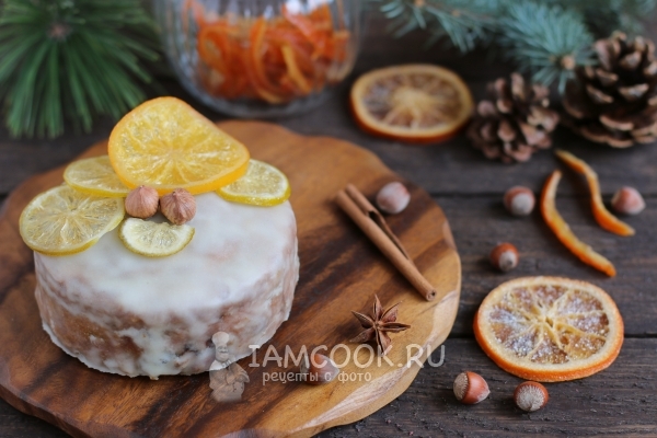Christmas pie recipe with dried fruits and nuts