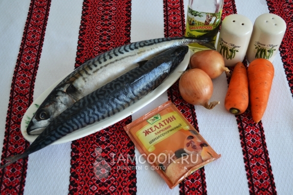 Ingredients for mackerel with gelatin