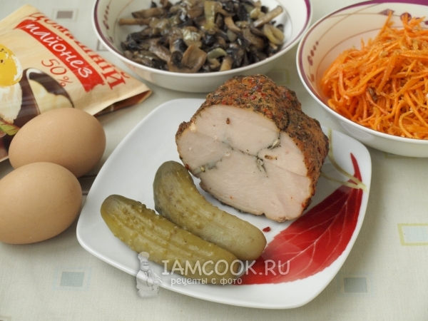 Ingredientes para ensalada Isabella con zanahorias coreanas