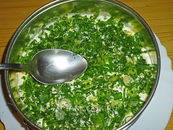 Salad rebusan dengan sendok