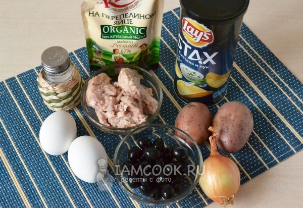 Ingredienti per insalata Girasole con fegato di merluzzo