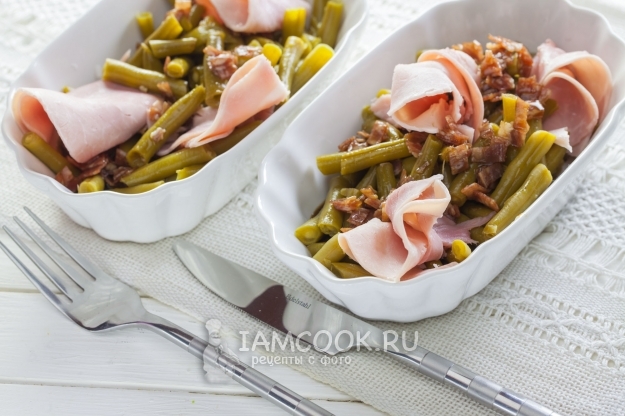 Salad recipe with green beans and ham