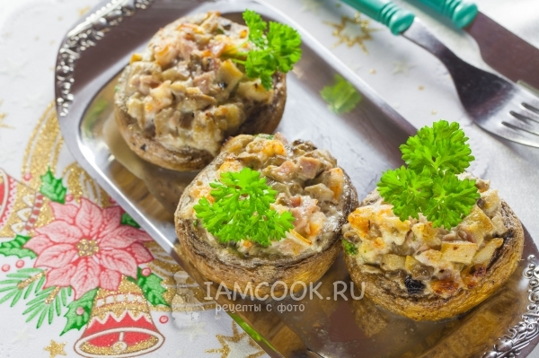 Foto di champignons ripieni di gamberetti