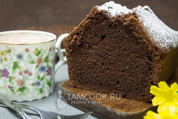 Foto des Schokoladenkuchens auf Sauerrahm