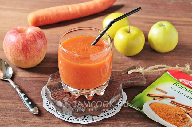 Recipe for smoothies from carrots and apples