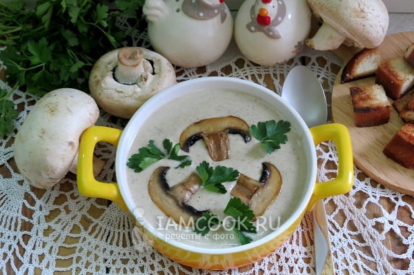 Billede af suppe kartofler med svampe