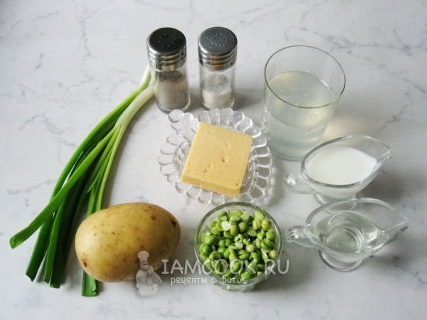 Složení pro polévkové pečivo ze suchého zeleného hrášku