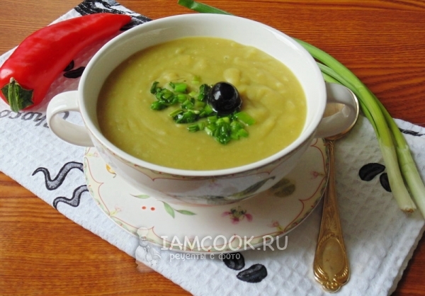 Recept na polévkové pyré ze suchého zeleného hrášku