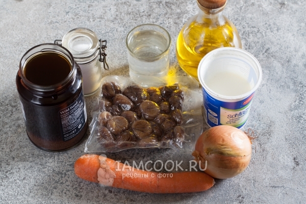 Ingredienser til kastanjesuppe