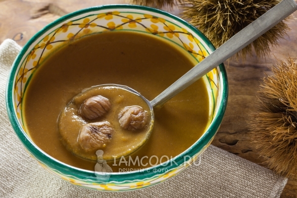 Foto af suppe fra kastanjer