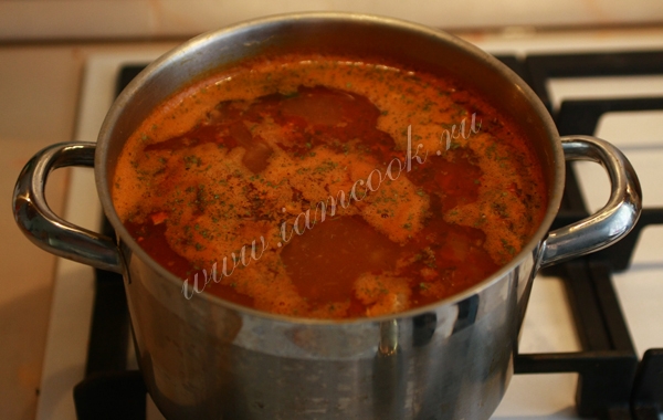 डिब्बाबंद साड़ी से सूप के लिए पकाने की विधि