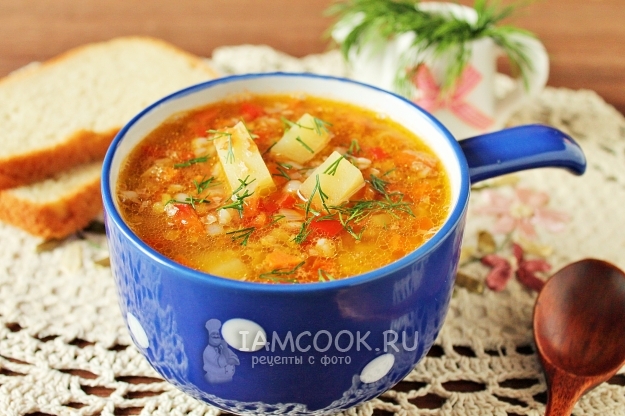 Rezept für Suppe mit Buchweizen und Kartoffeln