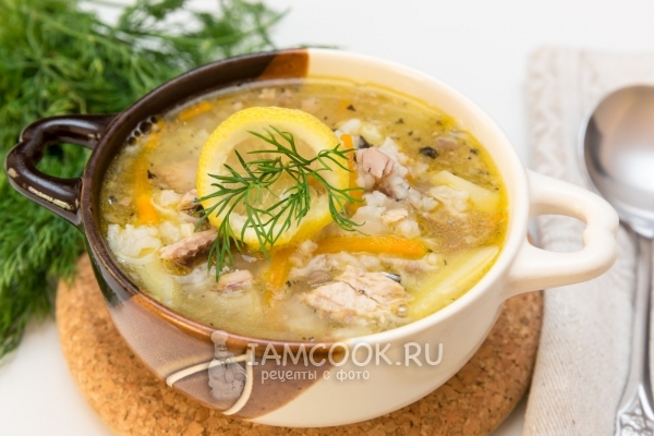 صورة من الحساء مع الأرز وسوري