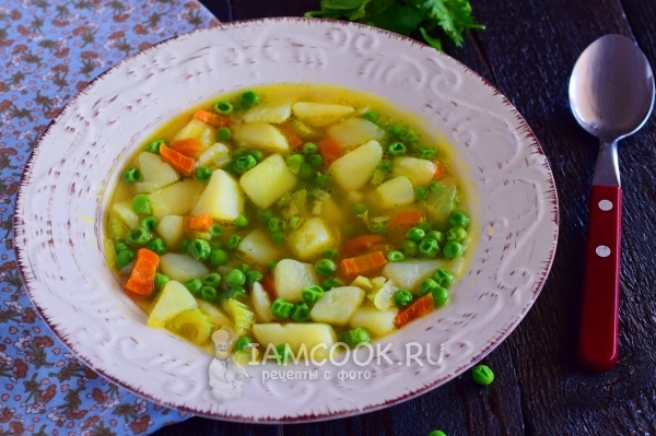 汤配方冷冻绿豌豆