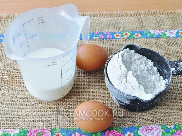 Ingredientes para bola de masa con leche