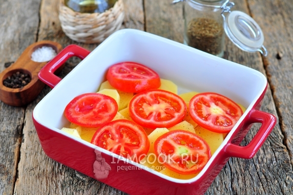 Pon las rodajas de tomate