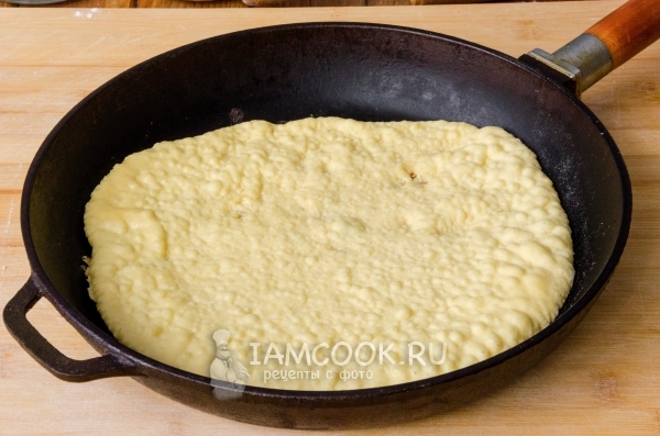 Put the dough on the pan