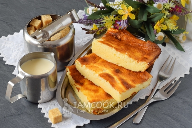 Recipe for curd casserole with starch in the oven
