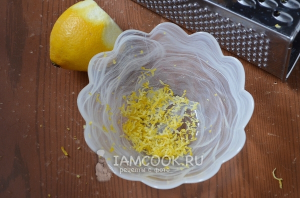 Grind lemon peel