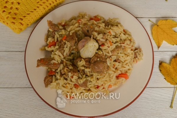 La receta de pilova uzbeko en el multivark
