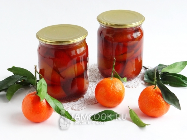 The recipe for jam from tangerines with peel