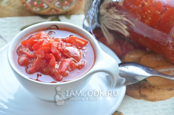冬の赤いトマトからのジャムのレシピ