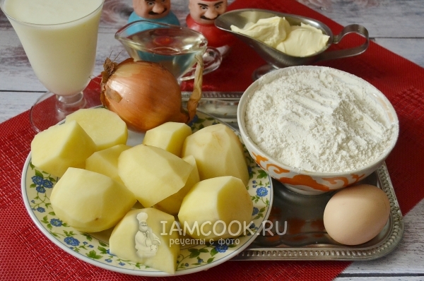 Zutaten für Knödel mit Kartoffeln auf Joghurt