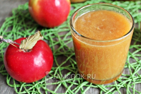 Recipe for apple juice with pulp for the winter