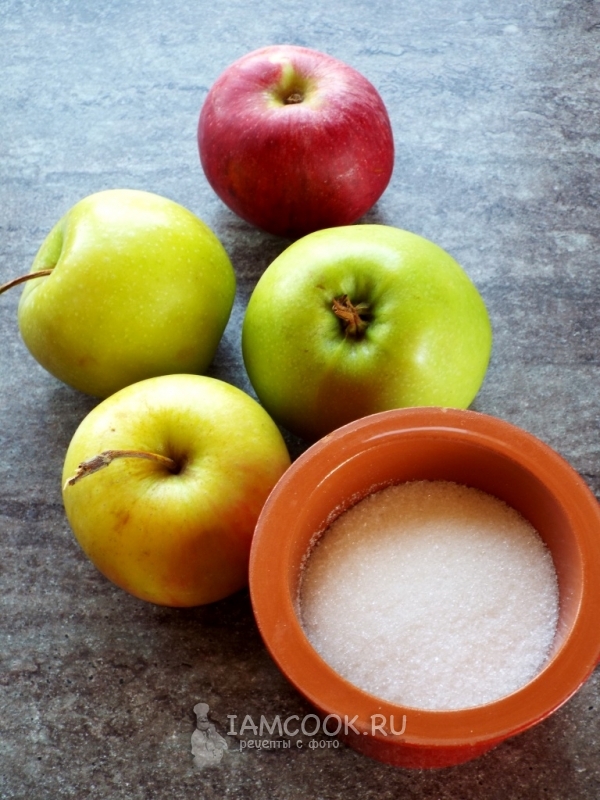 Ingredienti per purea di mele per l'inverno