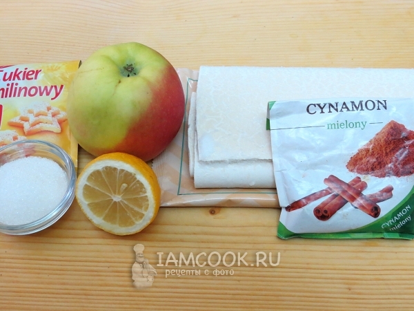 مكونات للتفاح في المناديل المصنوعة من المعجنات نفخة