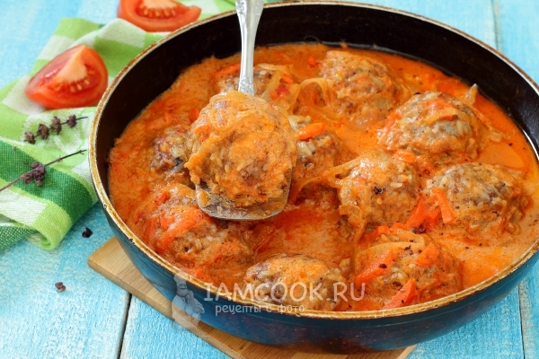 Photo of hedgehogs in tomato sauce