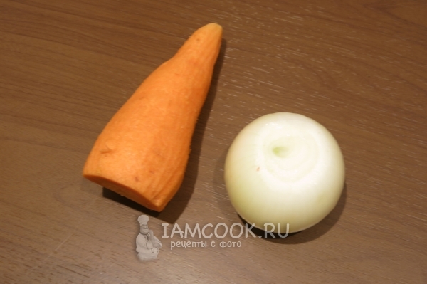 Kupas bawang dan wortel