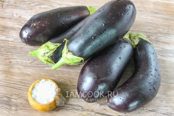 Ingredients for freezing eggplants at home for the winter (in the freezer)